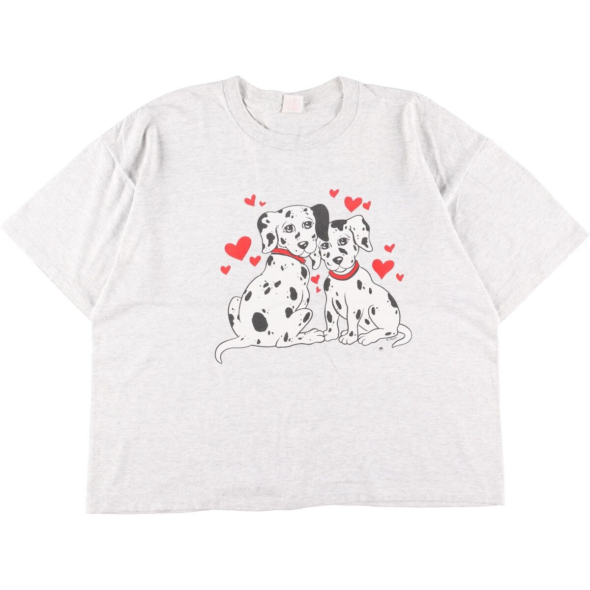 60cm袖丈90年代 Comax 犬柄 アニマルプリントTシャツ USA製 メンズXL