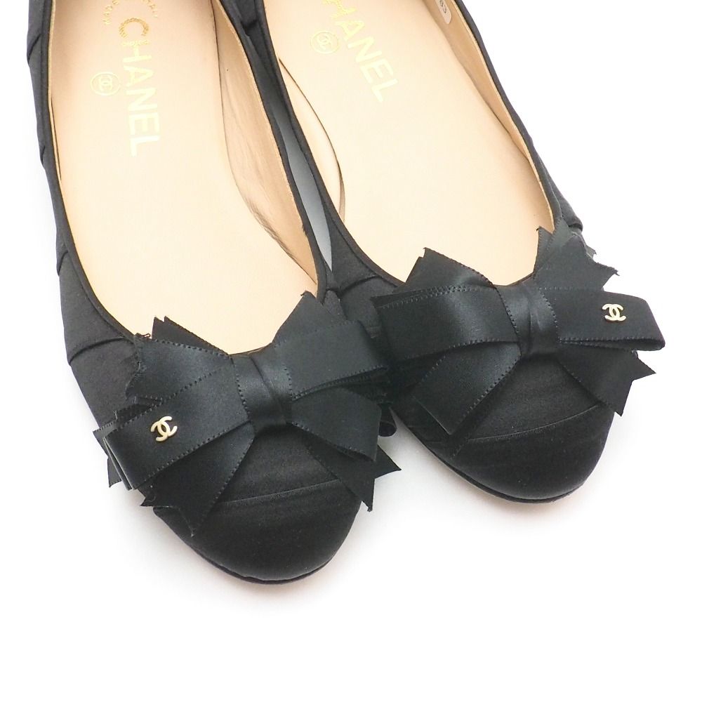 Chanel パンプス　37 1/2 (24cm) CHANEL シャネル パンプス サイズ37 1/2 C ココマーク サテン