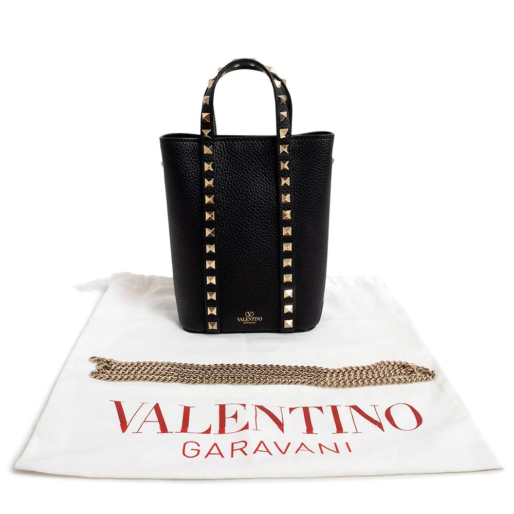 新品 VALENTINO ヴァレンティノガラヴァーニ チェーントート 黒