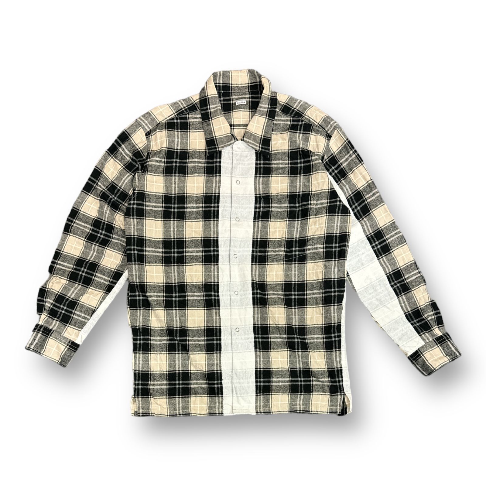 定価44000円 SEQUEL 22AW LINE CHECK SHIRT ラインチェックシャツ 