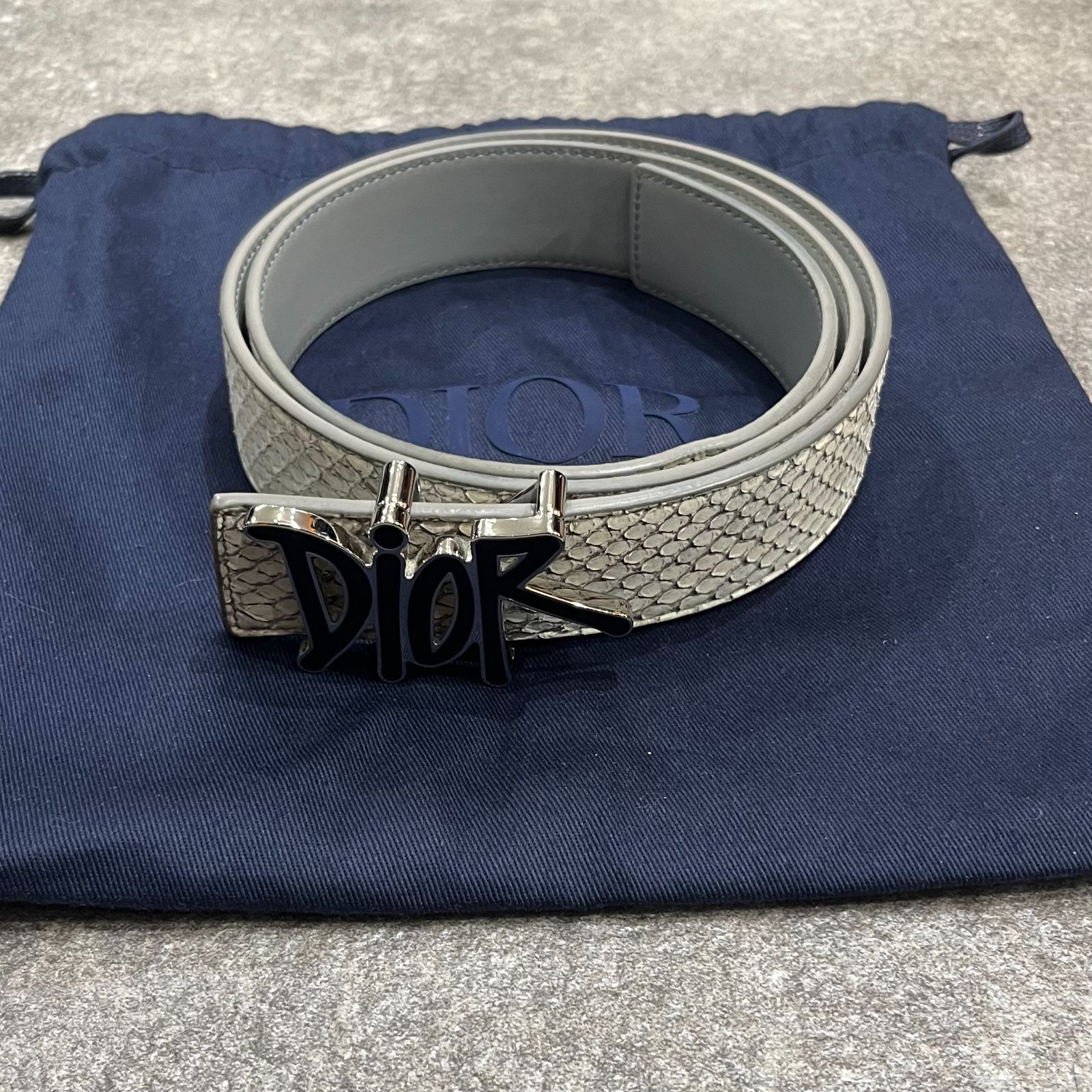 DIOR Shawn Stussy コラボ パイソンベルト ステューシー