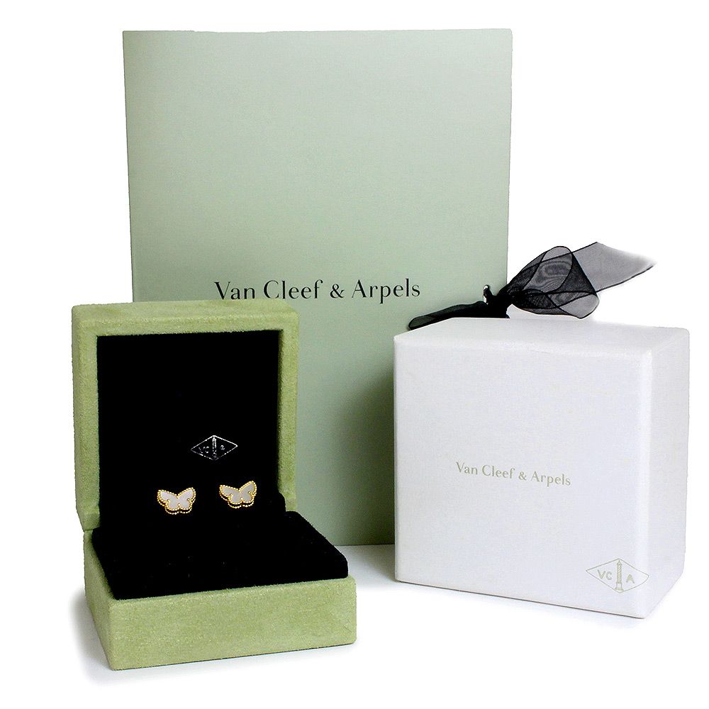ヴァンクリーフ＆アーペル スウィート パピヨン ピアス K18YG 750  