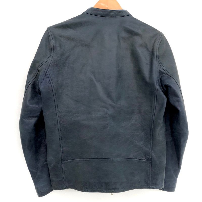 現状渡し品】NO ID. ノーアイディ レザースタンドカラー