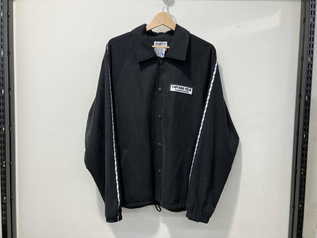 CAPTAIN'S HELM キャプテンズヘルム　コーチジャケット　ブラック　L Captains Helm [キャプテンヘルム] LEOPARD COACH JACKET [BLACK