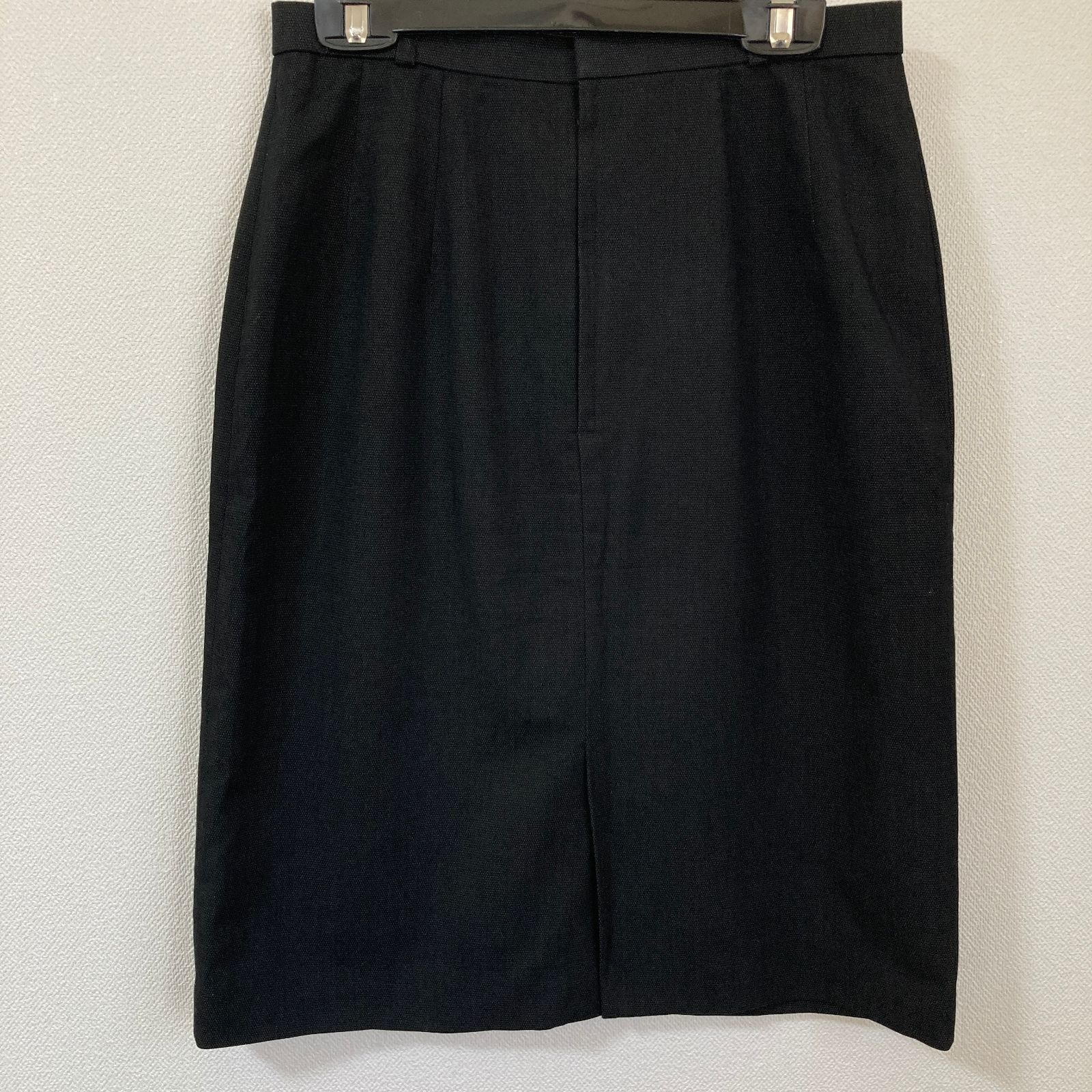 6770 ★レディース ボトムス スカート ウエスト67㎝ タイトスカート スリット BLACK 黒 USED 古着  塾 教師 営業 事務ウエア スカートのみ