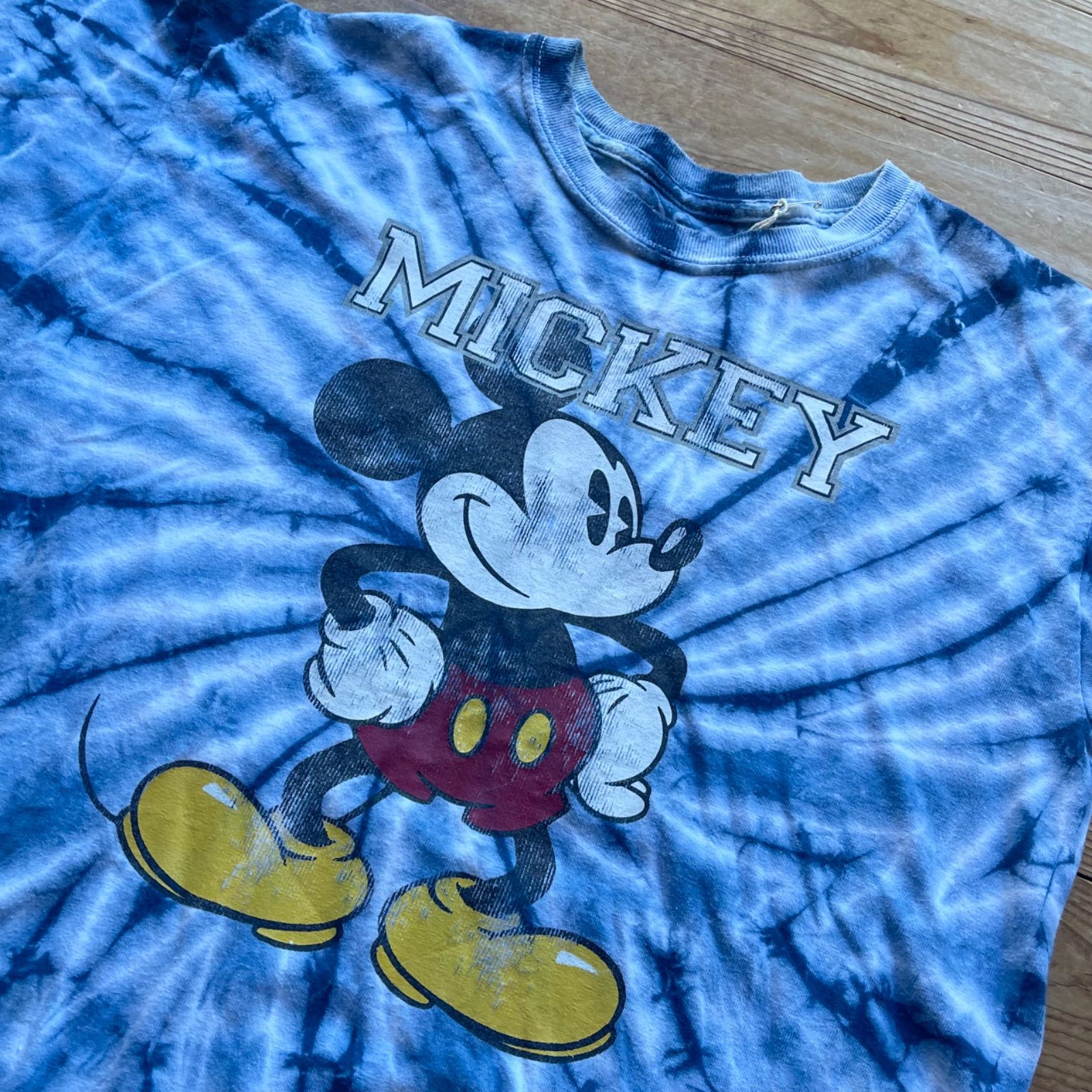 00's Disney Mickey tie-dye T 古着 ミッキー ディズニー