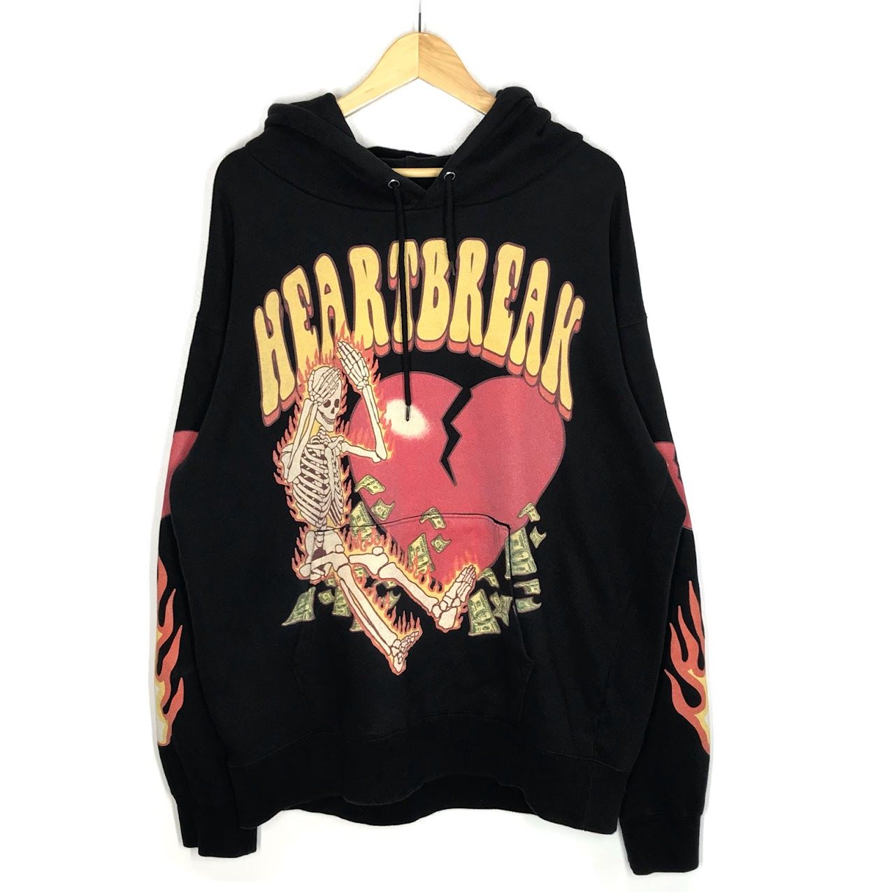 【倉吉店】SUGATA｜スガタ　HEARTBREAK HOODIE プルオーバーパーカー ブラック 【103】