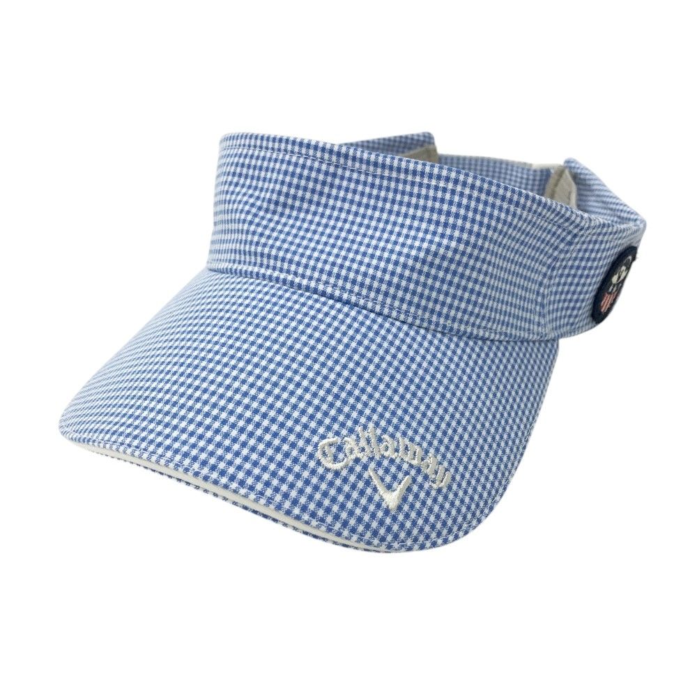 CALLAWAY キャロウェイ サンバイザー チェック柄 ブルー系 FR