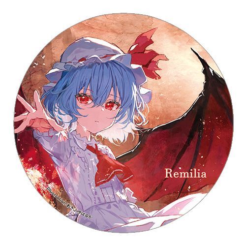 新品未使用　東方プロジェクト　グッズ　レミリア　缶バッチ　コースター　メモ帳 東方Project缶バッジ]すなめりドリル缶バッジ レミリア(あきふゆ