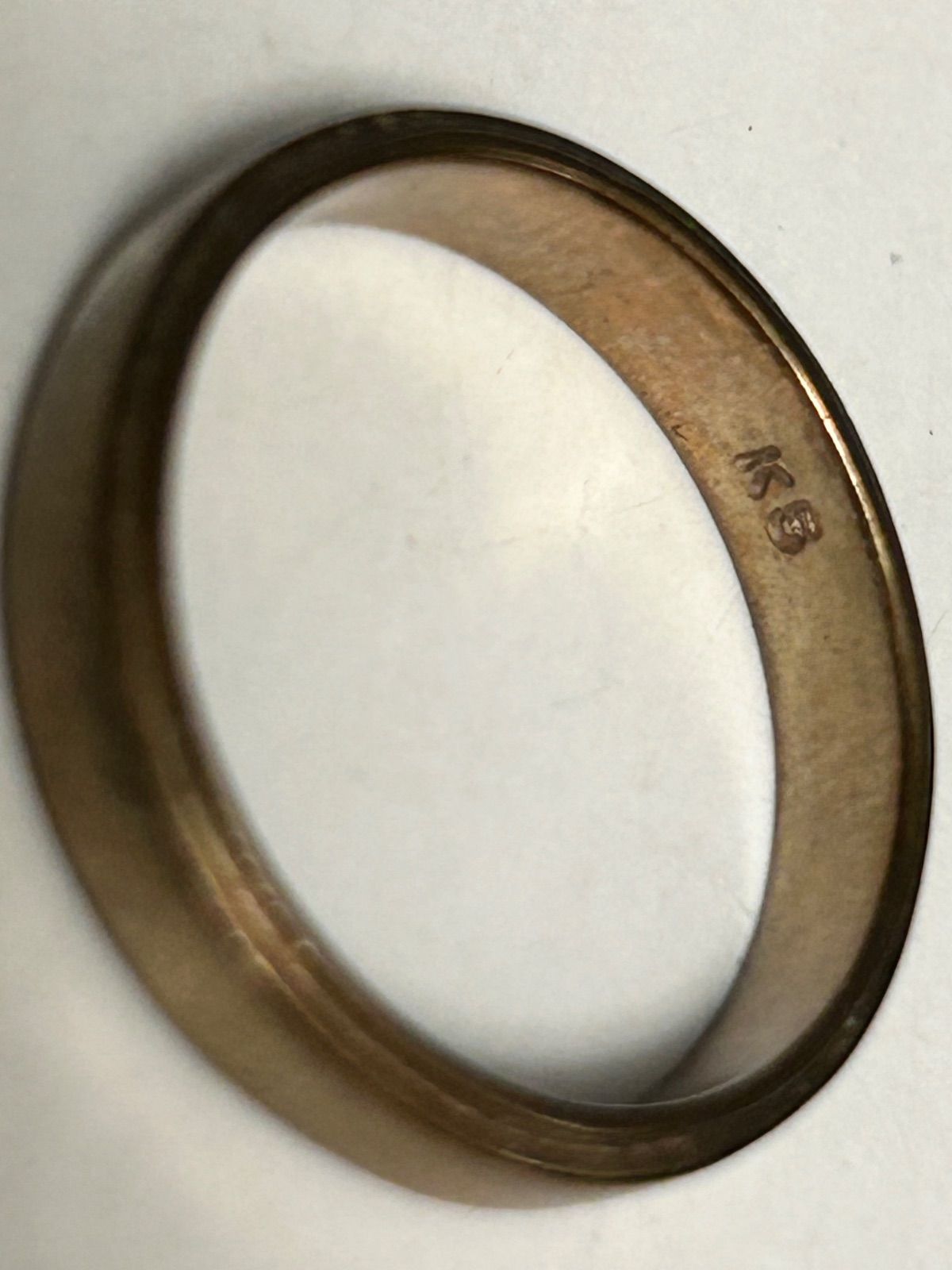 在庫2000年代初期K5刻印GOLDプレーンモデルRING黄金サイズ18号