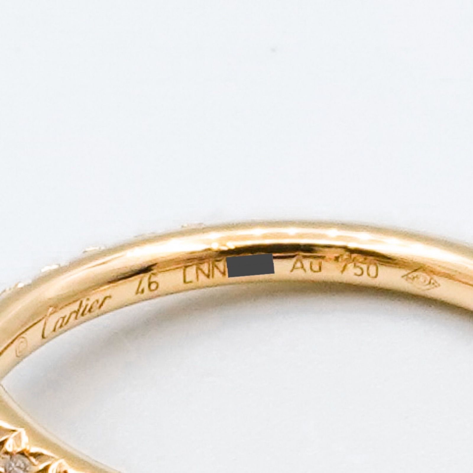 【保障できる！】 仕上済 カルティエ ジュストアンクル リング 6号 SM YG ダイヤ 6 46 K18YG レディース リング 指輪 CARTIER 【海外定番】