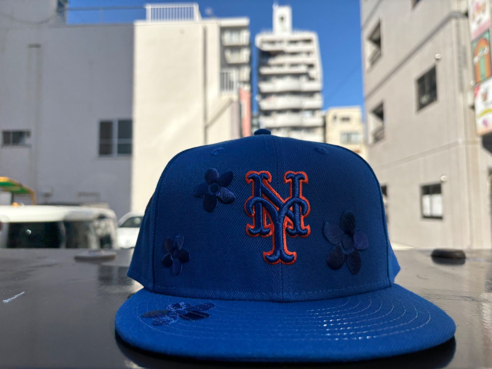 NEW ERA 59FIFTY MLB Flower Embroidery ニューヨーク・メッツ ブライトロイヤル 7 1/2サイズ ¥6600 ＋ 送料¥550