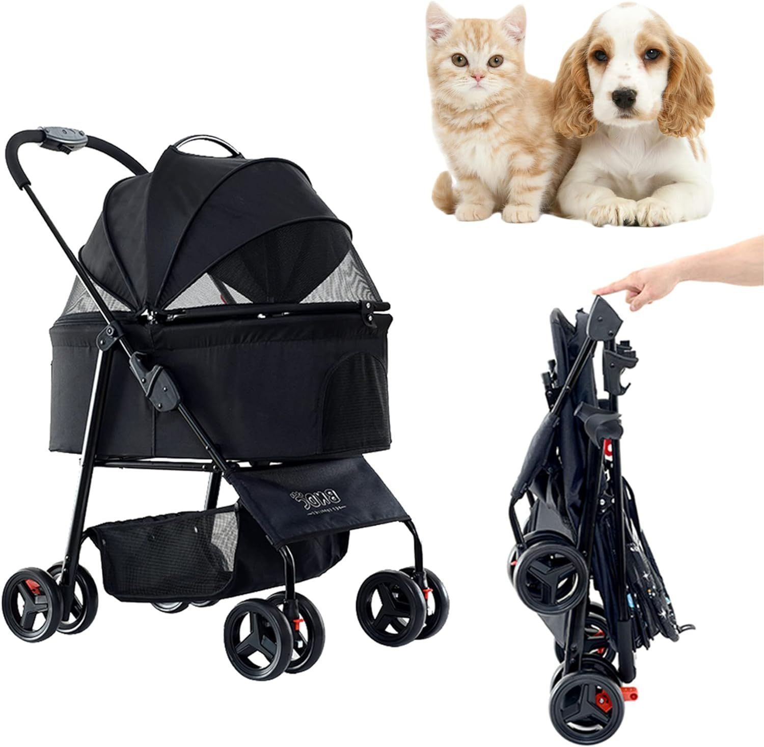 ペットキャリーカート 、小型ペットベビーカー、犬猫ベビーカー