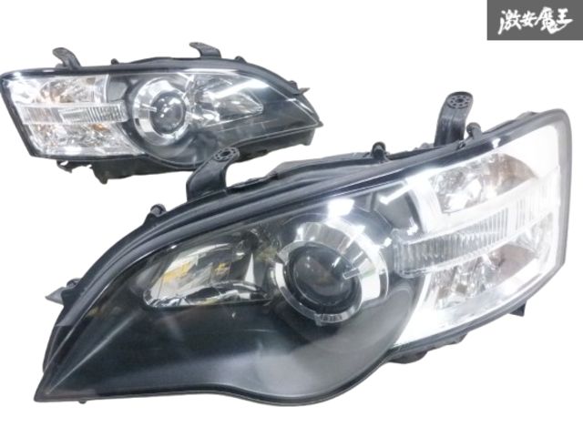 【黄ばみ/割れなし】 スバル 純正 BL5 BP5 レガシィ 前期 HID ヘッドライト ランプ 左右セット 100-20791 点灯OK! 即納 棚2F-P-4