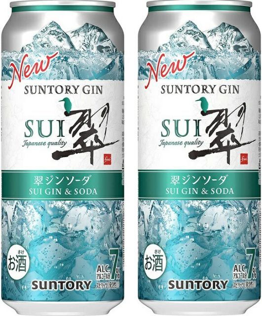 ギフト プレゼント クリスマス 父の日 家飲み 翠 (すい) ジンソーダ 缶 チューハイ 500ml×48本 7% SUI 2ケース単位 サントリー