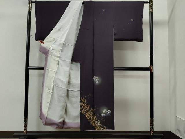 平和屋着物□訪問着 舞桜草花文 暈し染め 金彩 正絹 逸品