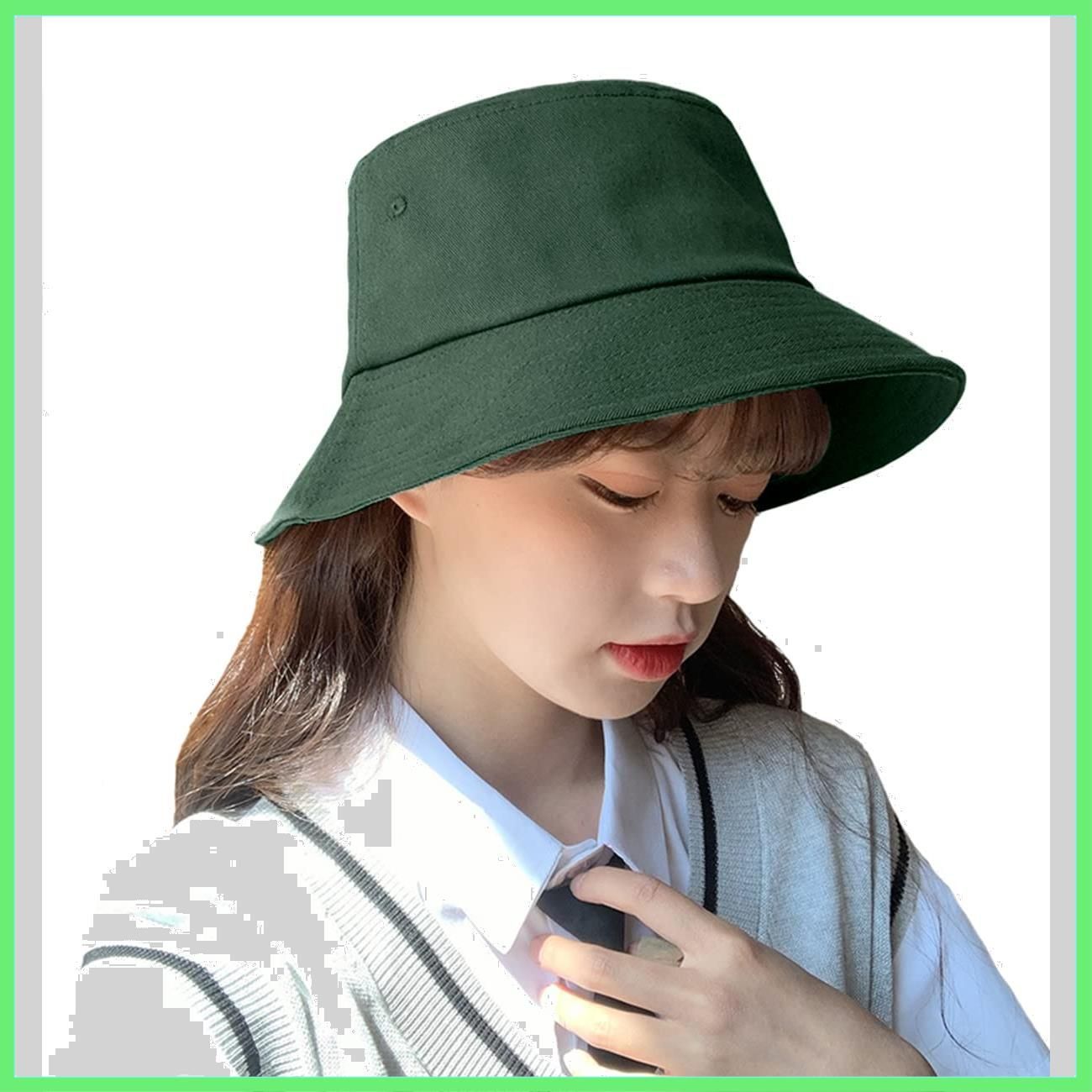【色: ブラック】INSOCUT バケットハット レディース UV カット 帽子