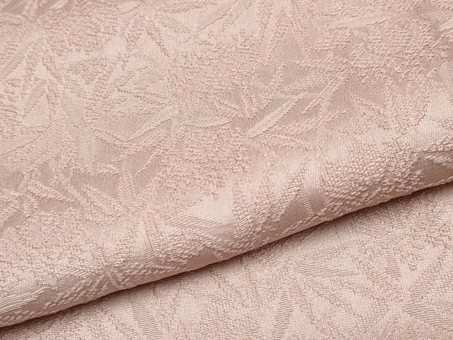 平和屋本店□極上 紋屋井関 御寮織 お召 色無地 桐竹鳳凰地紋 水柿色地