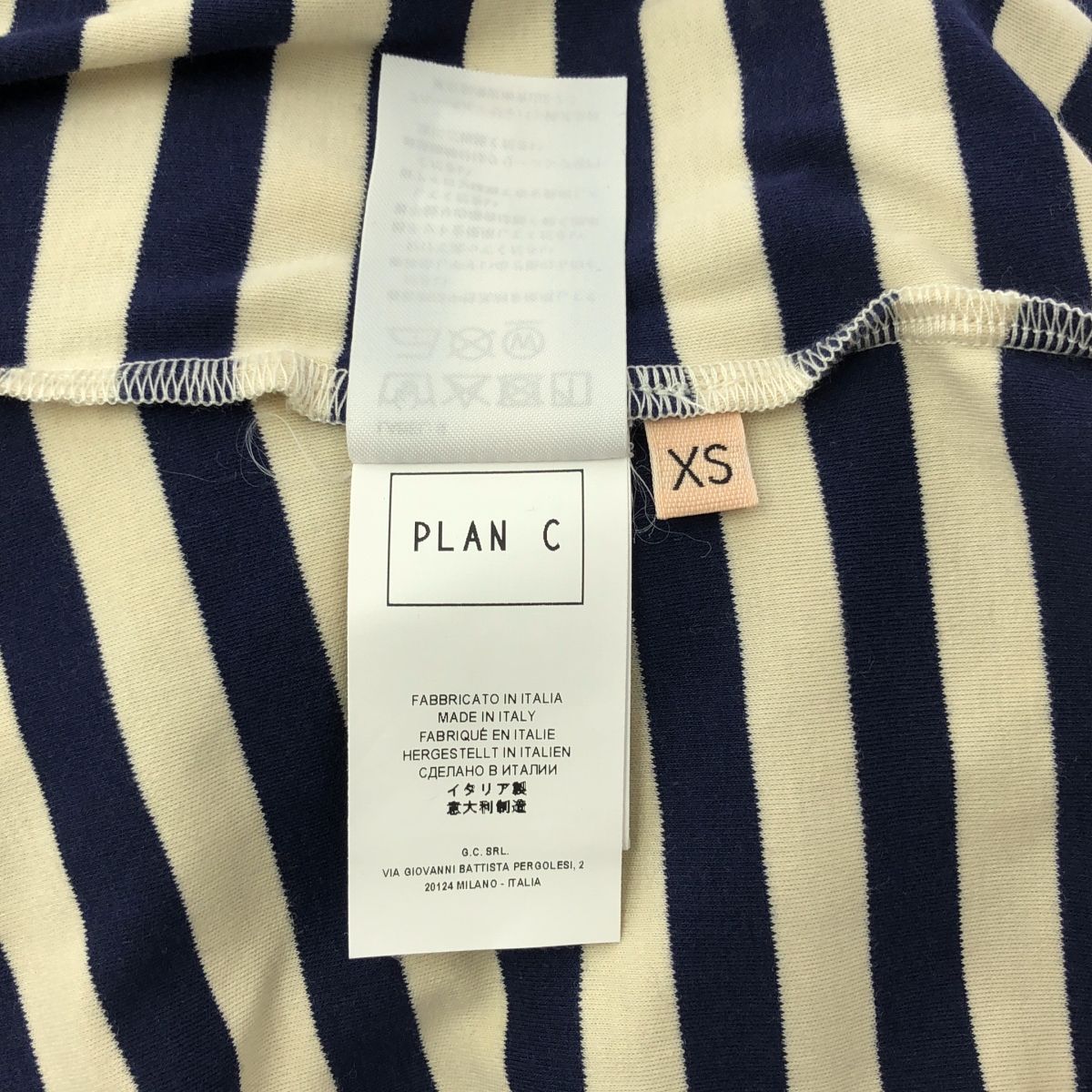 美品】 Plan C / プランシー | ボーダー クルーネック カットソー | XS