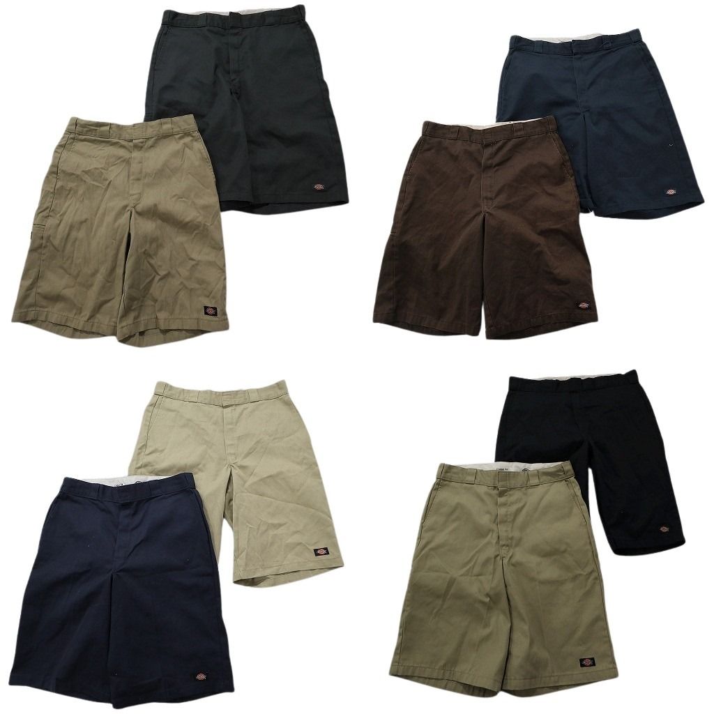 古着卸 ディッキーズ Dickies ルーズフィット ワークショートパンツ セルフオンポケット8枚セット メンズ 34 |36 |38 古着 NA4769