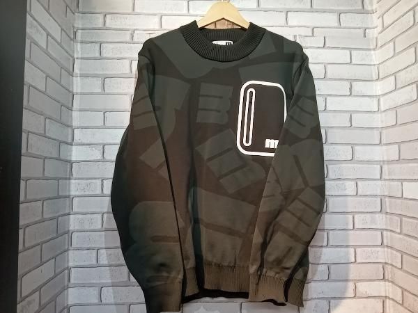 MUNSINGWEAR マンシングウェア MEMUJL01 Lサイズ ブラック ダークグレー ホワイト アルファベット柄 スウェット メンズ