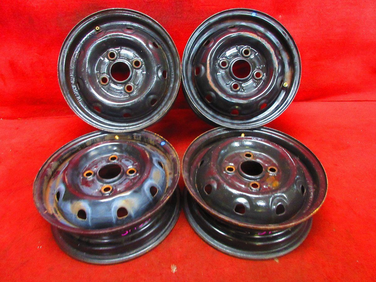 ④●スズキ 純正●キャリィ　エブリィ等に　12インチスチールホイール　4本セット スチール ホイール 4本 スズキ エブリィ キャリィ 純正 12×4.00B 4穴