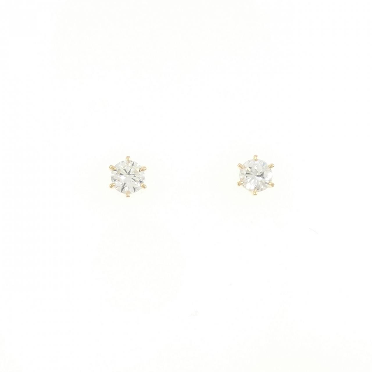K18YG ダイヤモンド ピアス 0.226CT 0.223CT H SI1 Good