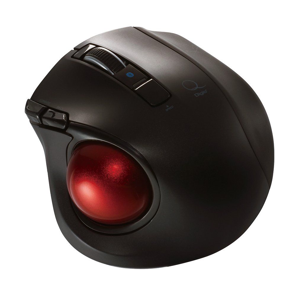 Digio2 Q 小型 トラックボール Bluetoothマウス 静音 5ボタン ブラック 48372 [ブラック] [2017年発売モデル]