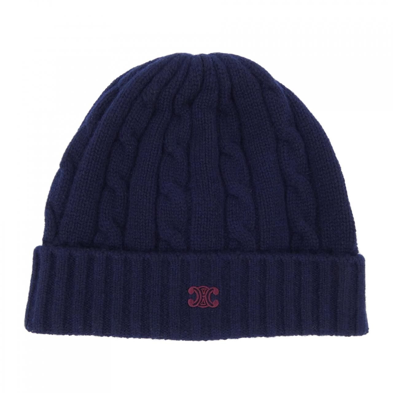 セリーヌ　CELINEエンブロイダリー ニット帽 / ウール セリーヌ CELINE ニットキャップ セリーヌ CELINEエンブロイダリー