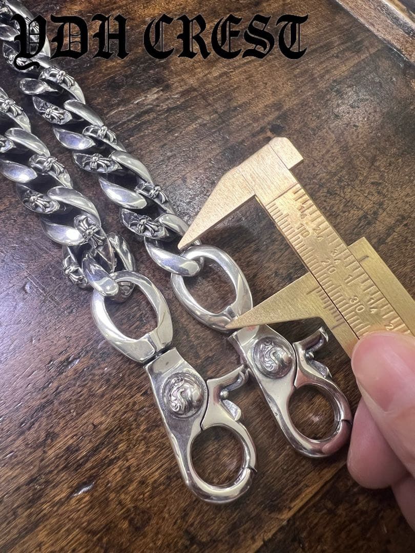 バイカーシルバープレーンチェーン 刻印有り