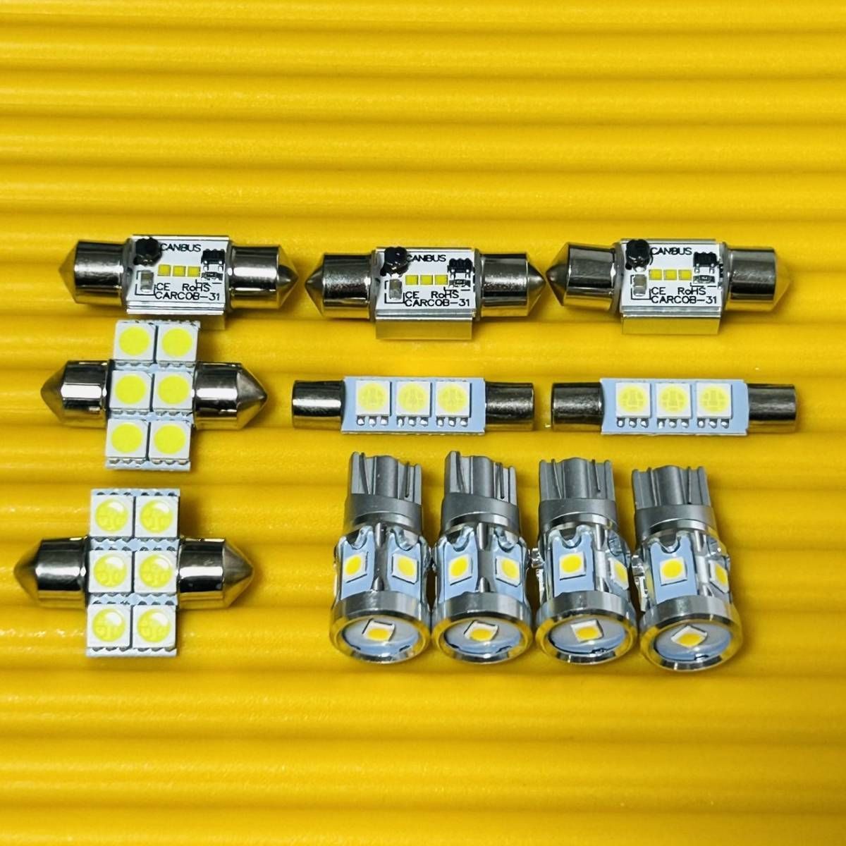 車検対応CV1W デリカ D：5ビッグマイナーチェンジ 超鬼爆! T10 LED ルームランプ 11個セット 三菱