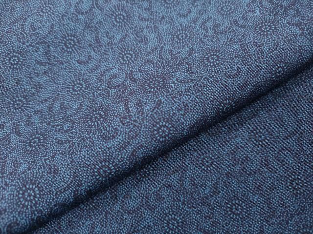 平和屋着物●重要無形文化財　人間国宝　中村勇二郎　小紋　古代菊　正絹　逸品　DAAS7762fe 平和屋着物○重要無形文化財 人間国宝 中村勇二郎 小紋 古代菊 正絹