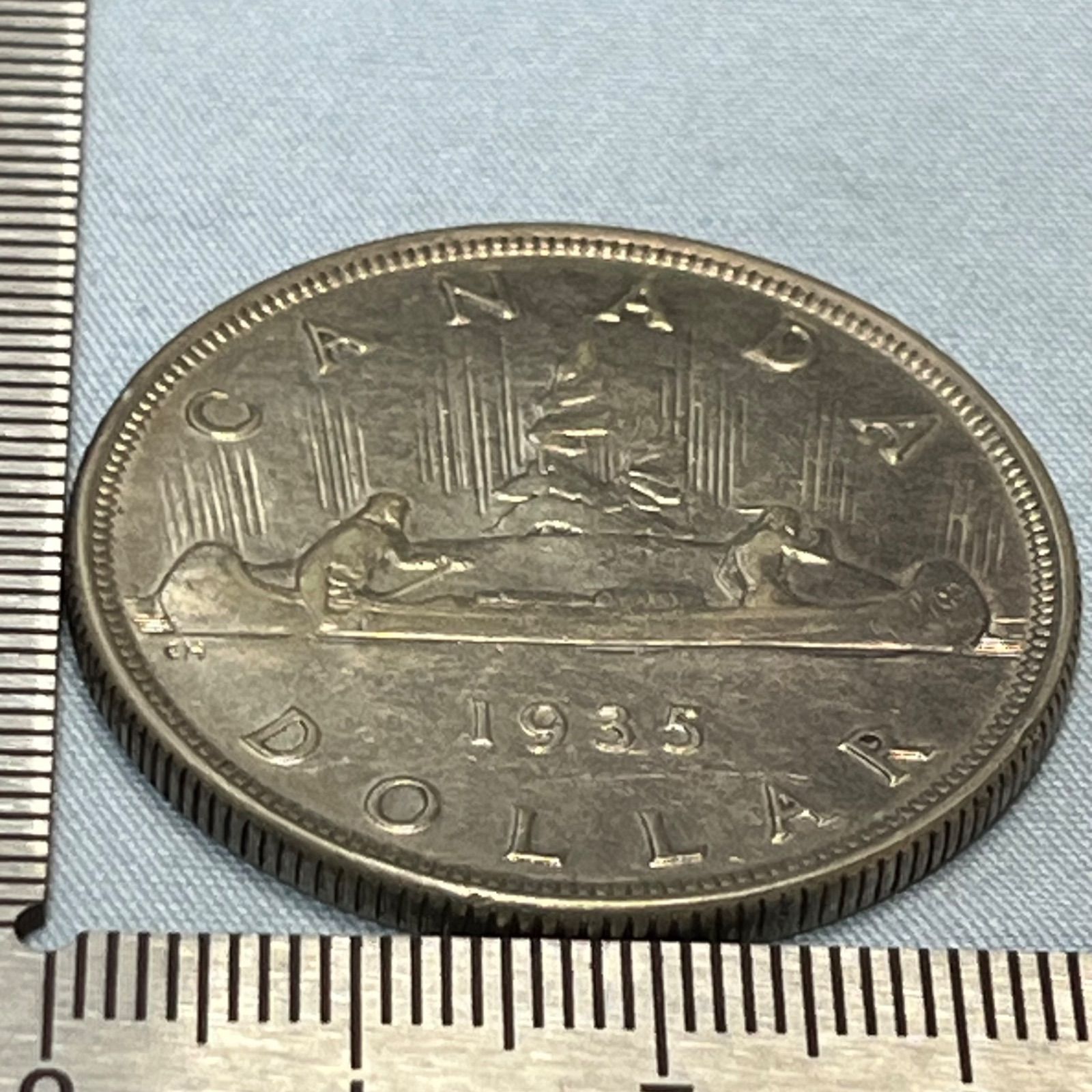 銀貨】1935年 カナダ 1ドル銀貨／ジョージ5世戴冠25周年記念 “Voyageur