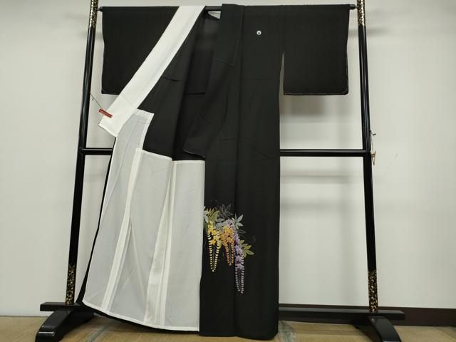 平和屋着物＊夏物 黒留袖 絽 藤花房 金彩 正絹 逸品 未使用 CAAU4591ut