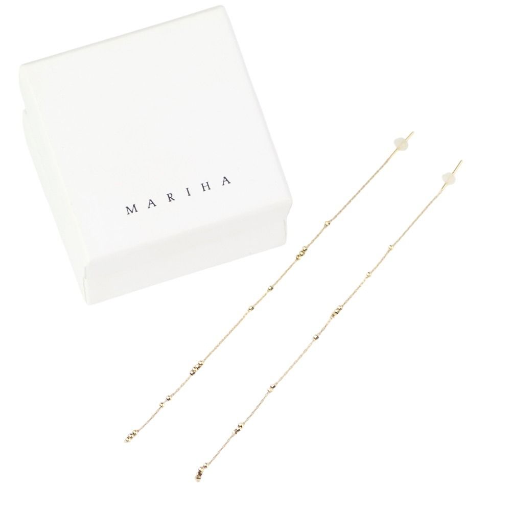 MARIHA マリハ 時の砂 チェーンピアス M K18YG イエローゴールド レディース 古着