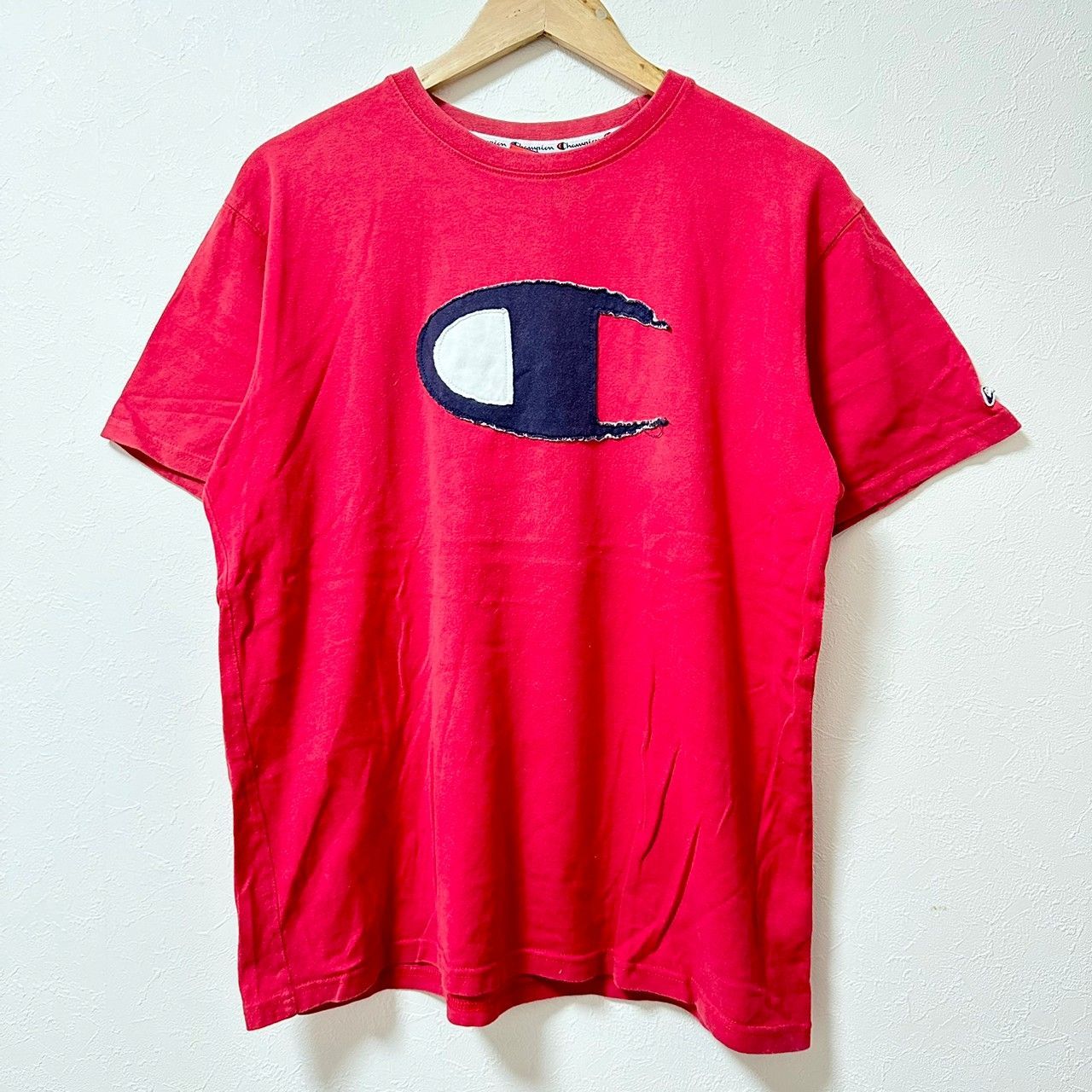 w^)b Champion チャンピオン 半袖 Tシャツ プリントT ブランドロゴ 