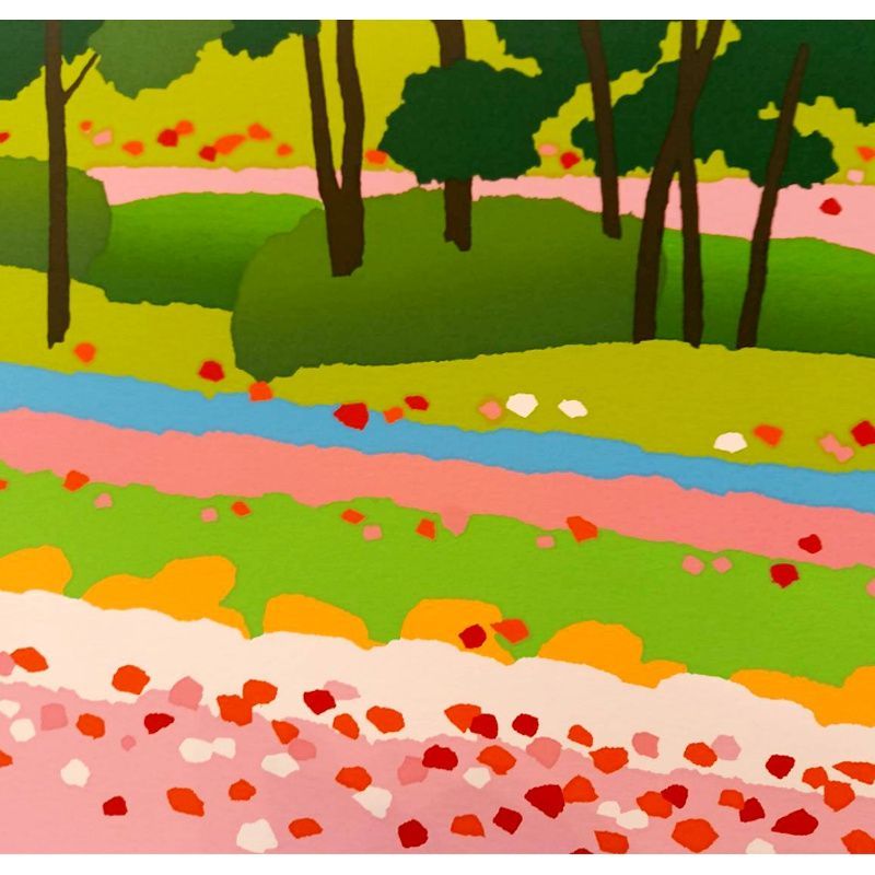 藤倉英幸 「 丘のいろどり 」 シルクスクリーン 大衣 新品！ - メルカリ