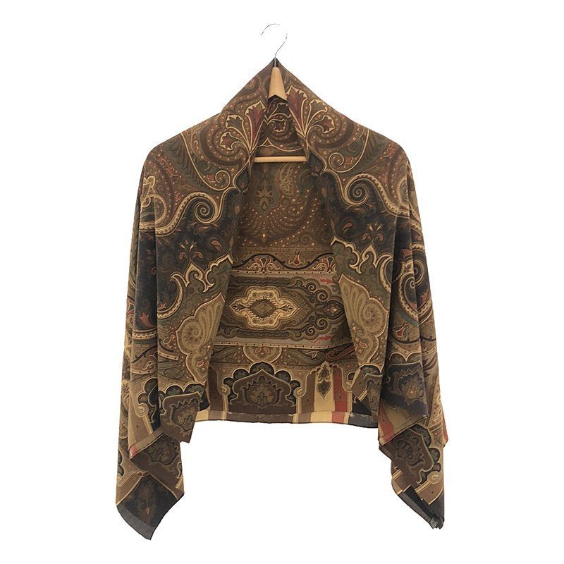 ETRO エトロ　ペイズリー大判スカーフ　ブラウン系 エトロETRO ペイズリー柄大判スカーフ 茶他 (K-144878) | DC