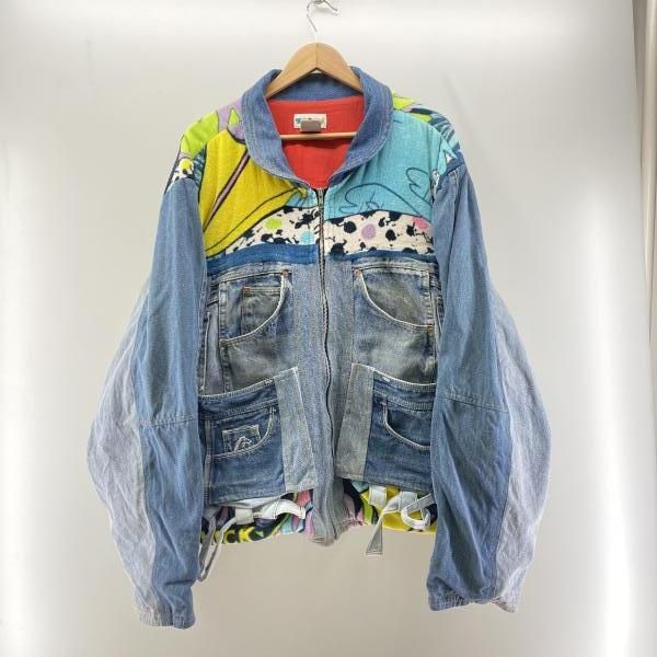 90s 80s USA製 TOO CUTe Betty リメイクデニムジャケット TOO CUTE 90s ベティ・ブープ デニムジャケット パッチワーク TOO CUTE