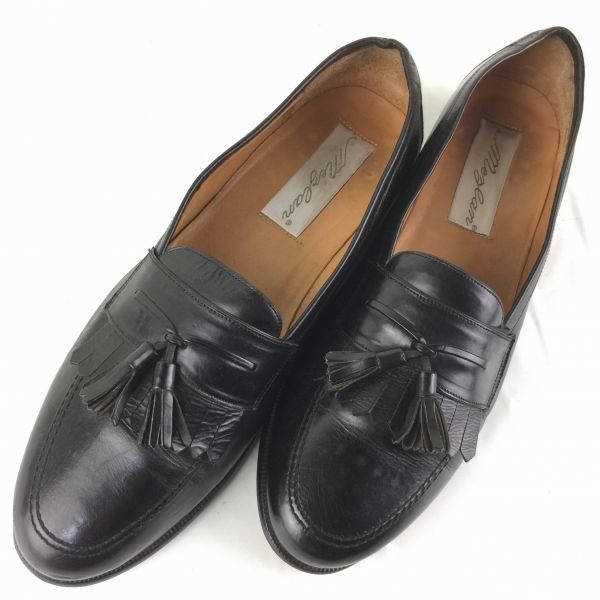 メスラン　ブラックレザー ローファー 超SALE』Mezlan メスラン タッセルローファー ビジネスシューズ