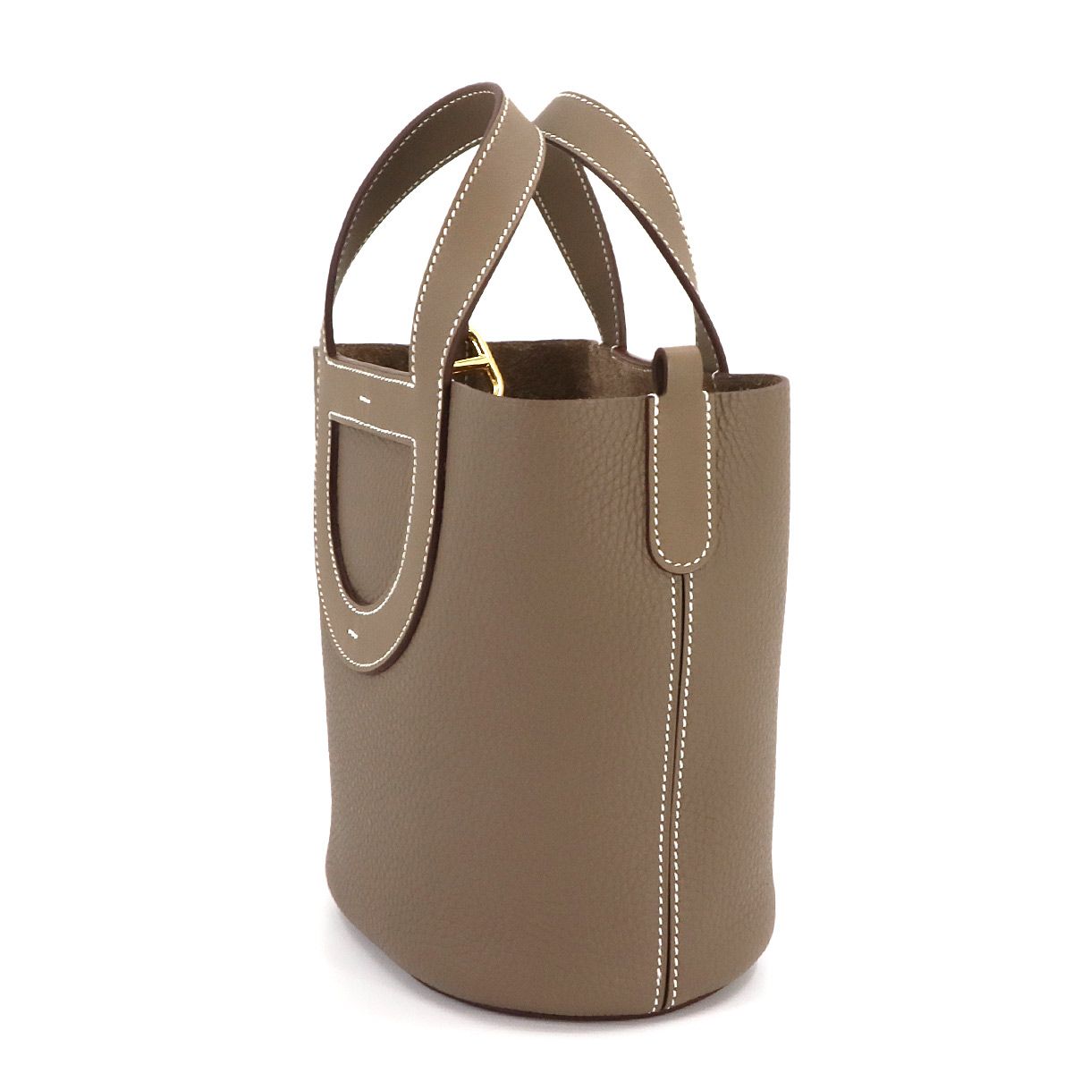エルメス HERMES インザループ18 ゴールド シルバー金具 ハンドバッグ 