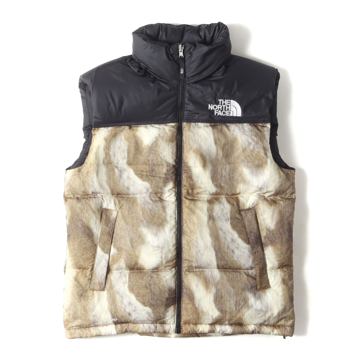 美品 Supreme シュプリーム ベスト サイズ:S THE NORTH FACE ファー柄