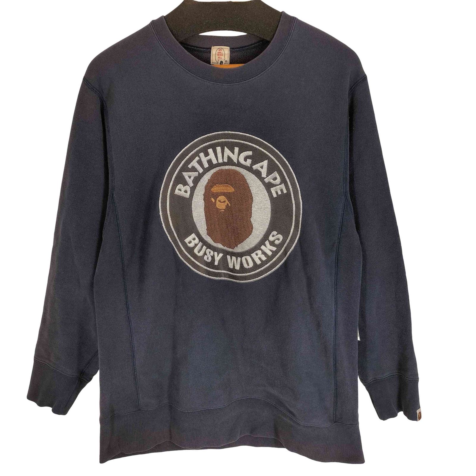 アベイシングエイプ A BATHING APE 90~00s サルプリント ラグラン ア 