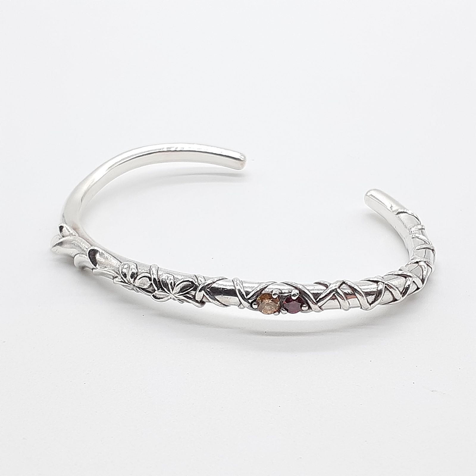 KONRONコンロンブレスレット　ブラッディマリー　シルバー925 KONRON コンロン バングル SILVER シルバー ジルコニア フラワー
