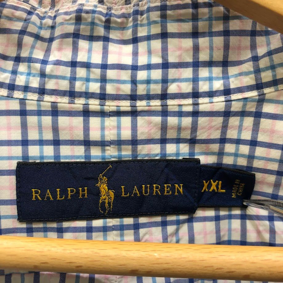 RALPH LAUREN/ラルフローレン チェック柄 ポニー刺繡 半袖