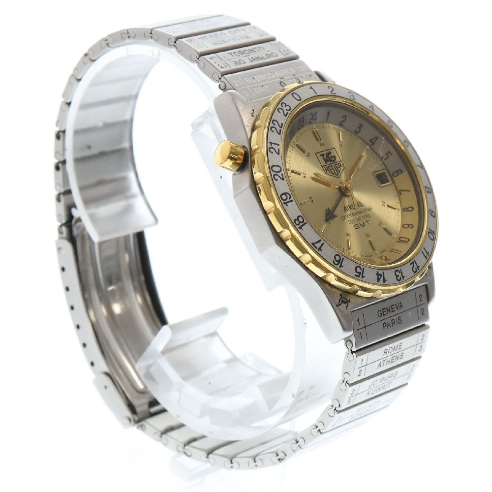 TAG Heuer (タグホイヤー) エアライン GMT シャンパン文字盤 SS×QZ