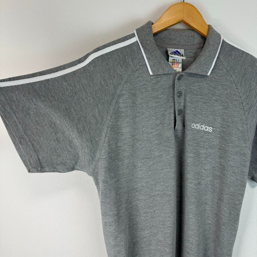 90s adidas アディダス ポロシャツ 半袖 ワンポイントロゴ ロゴ