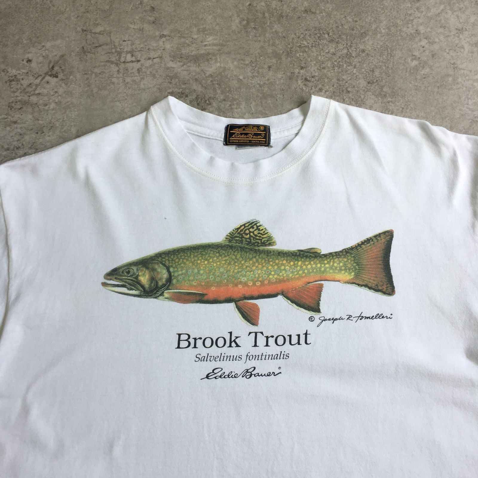 80s 90s エディバウアー　Tシャツ　魚　eddie bauer 80s 90s エディバウアー Tシャツ 魚 eddie bauer - メルカリ