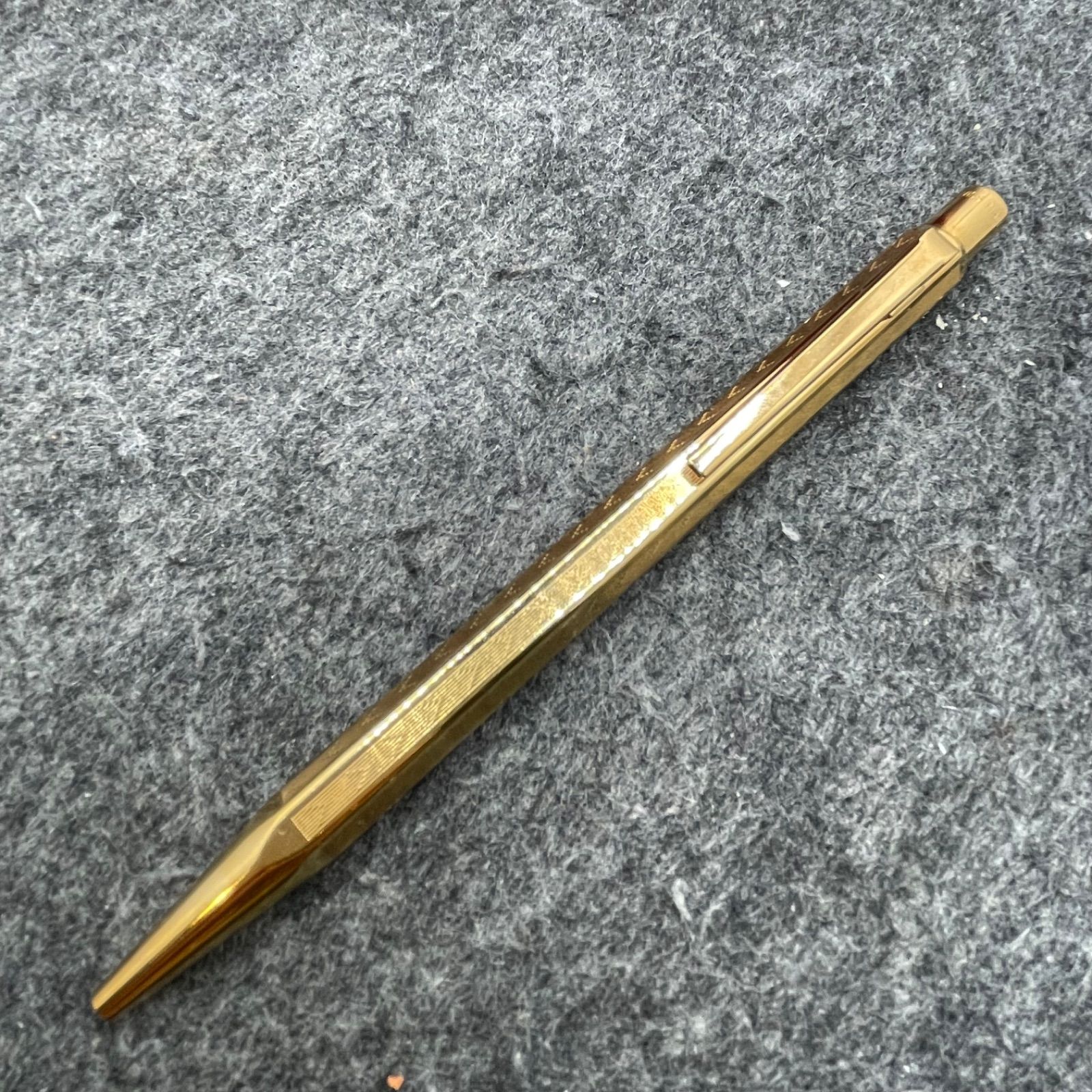 PE1273□カランダッシュ エクリドール シェブロン ノック式 ボールペン ゴールド き 筆記 済み