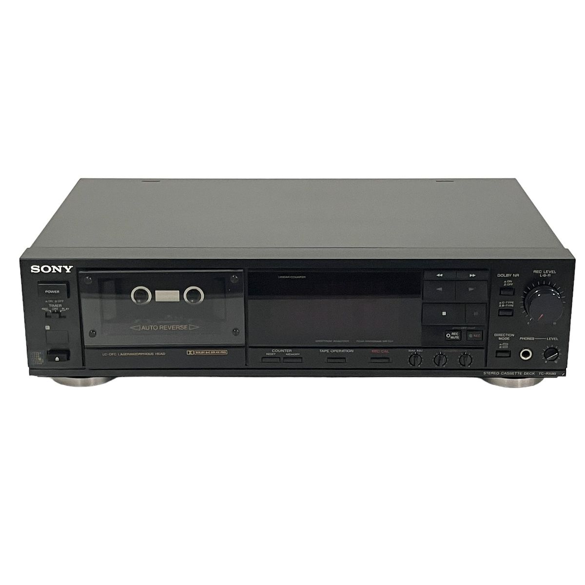 【動作保証】 SONY TC-RX80 STEREO CASSETTE DECK ステレオカセットデッキ カセット ソニー カセットデッキ 中古  T8943699